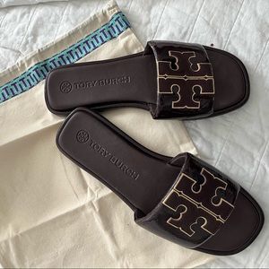 Tory Burch double t sport slide